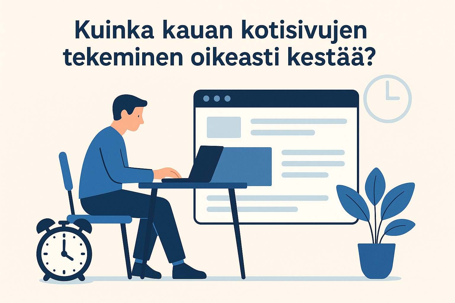 Kuinka kauan kotisivujen tekeminen oikeasti kestää?