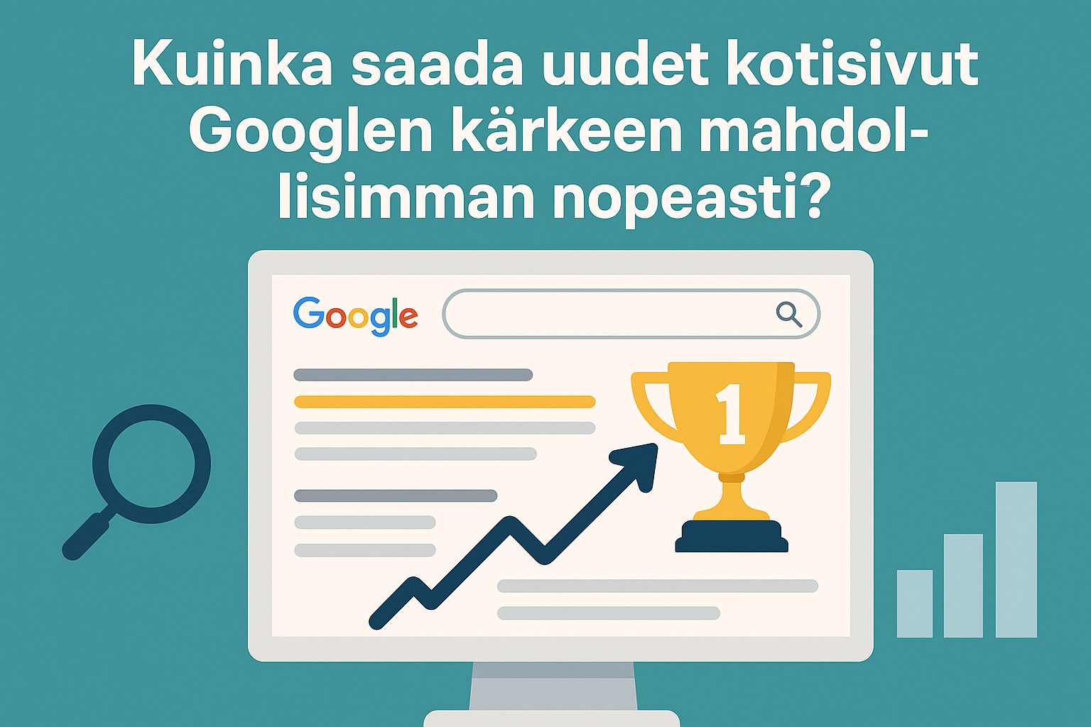 Kuinka saada uudet kotisivut Googlen kärkeen mahdollisimman nopeasti?