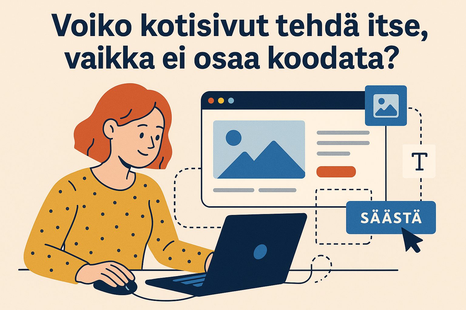 Voiko kotisivut tehdä itse, vaikka ei osaa koodata?