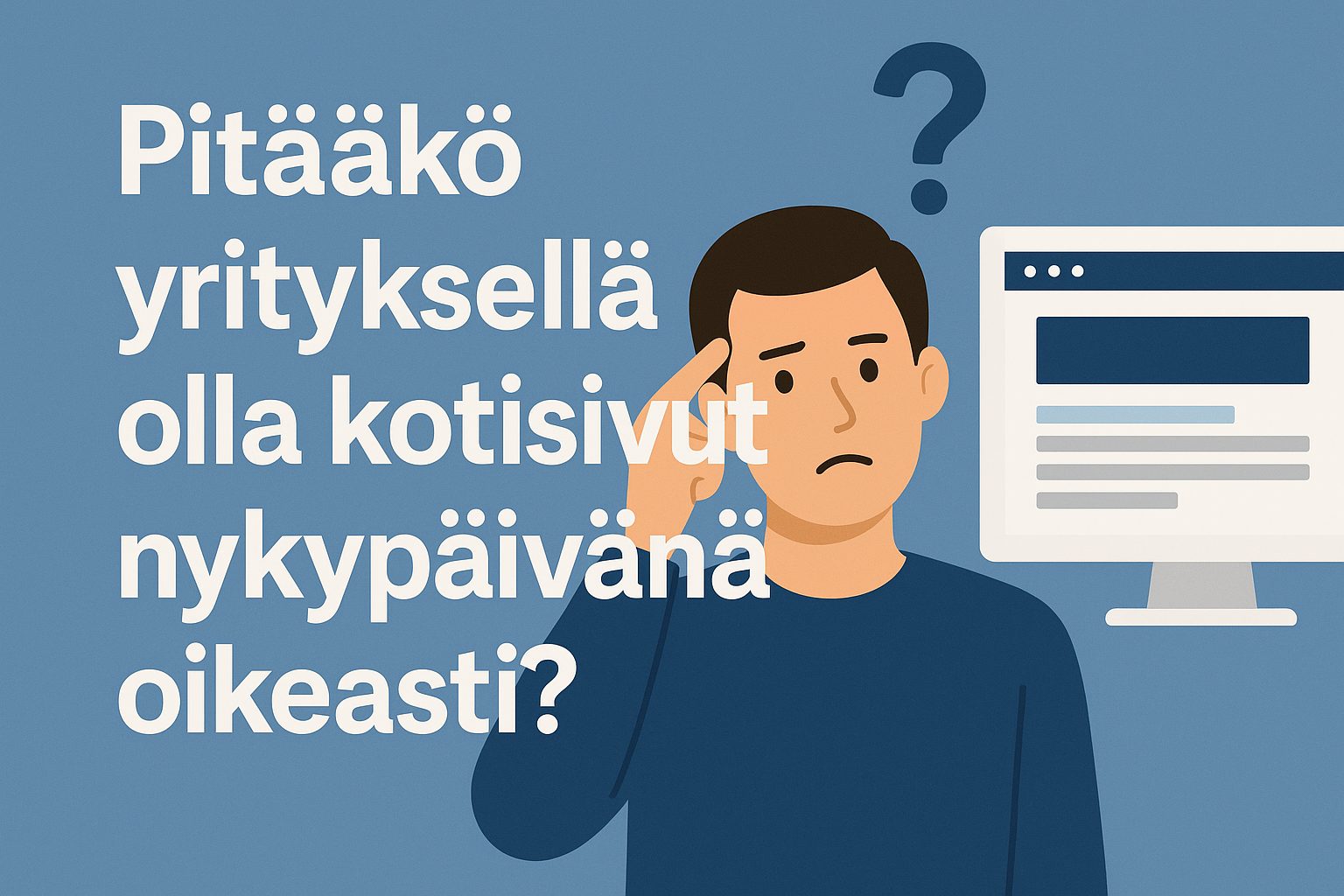Pitääkö yrityksellä olla kotisivut nykypäivänä oikeasti?