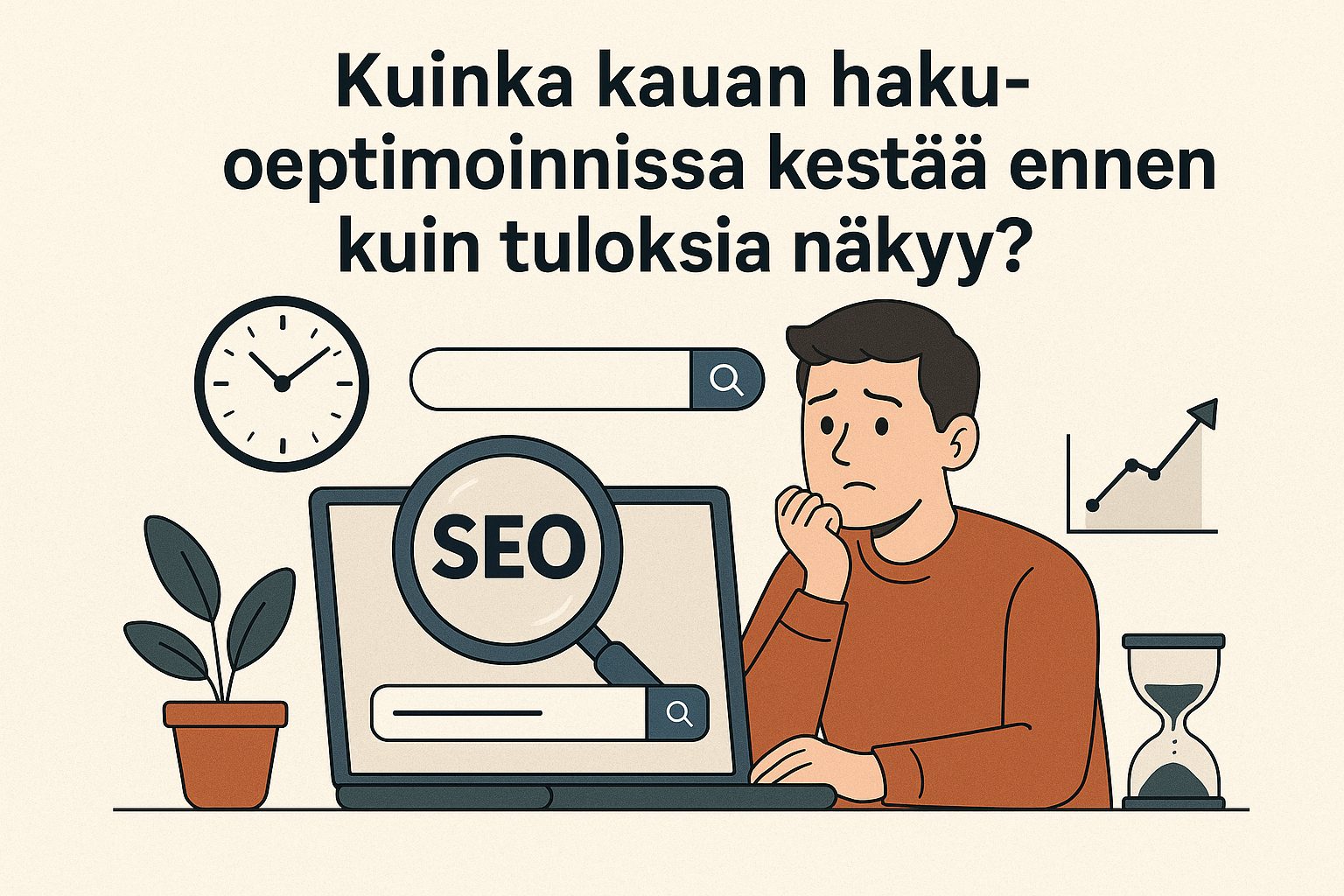 Kuinka kauan hakukoneoptimoinnissa kestää ennen kuin tuloksia näkyy?
