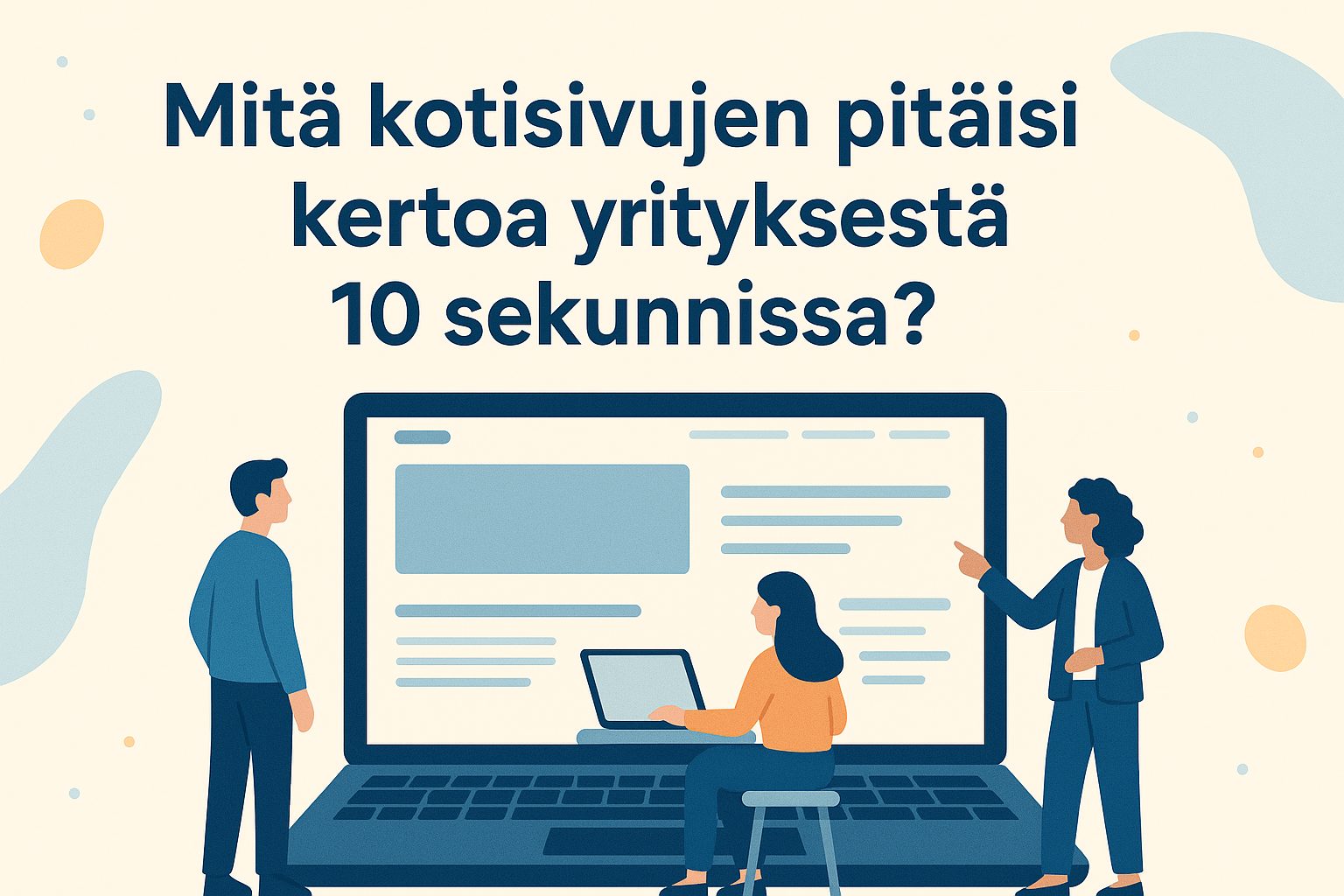 Mitä kotisivujen pitäisi kertoa yrityksestä 10 sekunnissa?