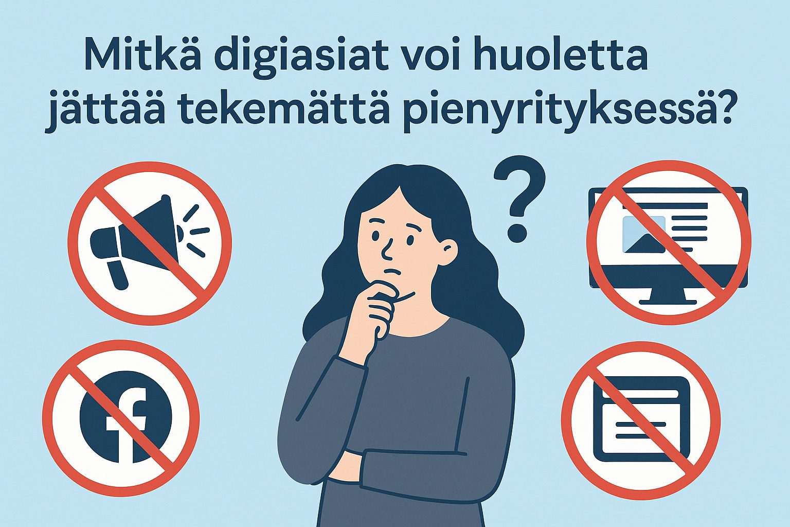 Mitkä digiasiat voi huoletta jättää tekemättä pienyrityksessä?