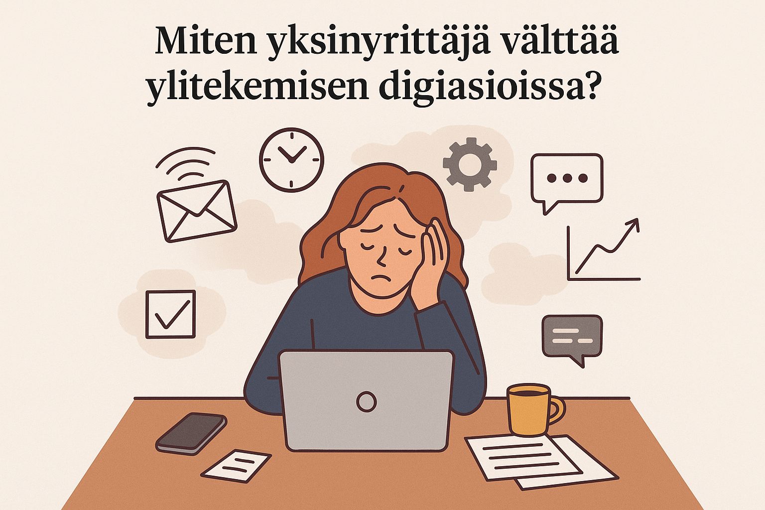Miten yksinyrittäjä välttää ylitekemisen digiasioissa?