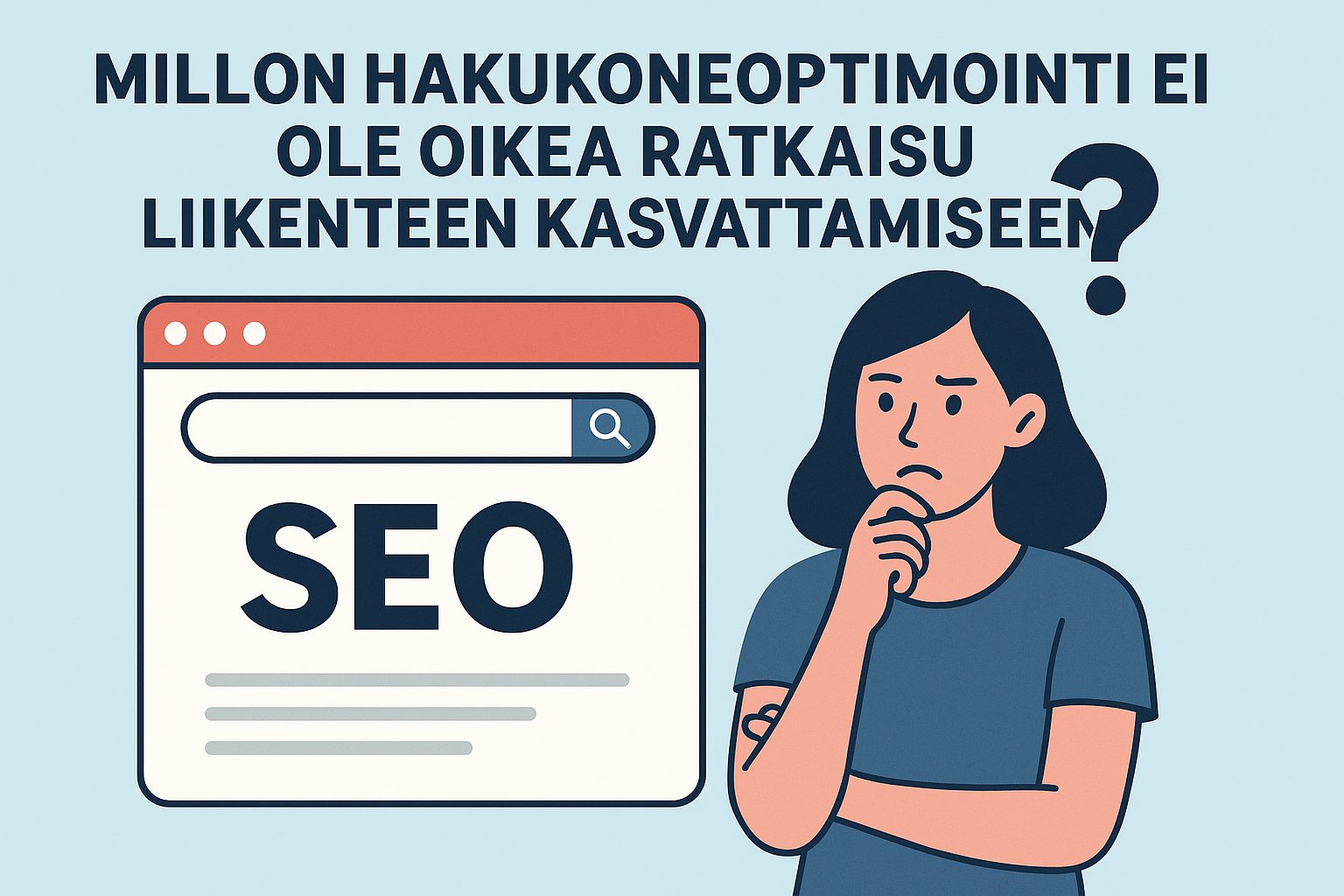 Milloin hakukoneoptimointi ei ole oikea ratkaisu liikenteen kasvattamiseen?