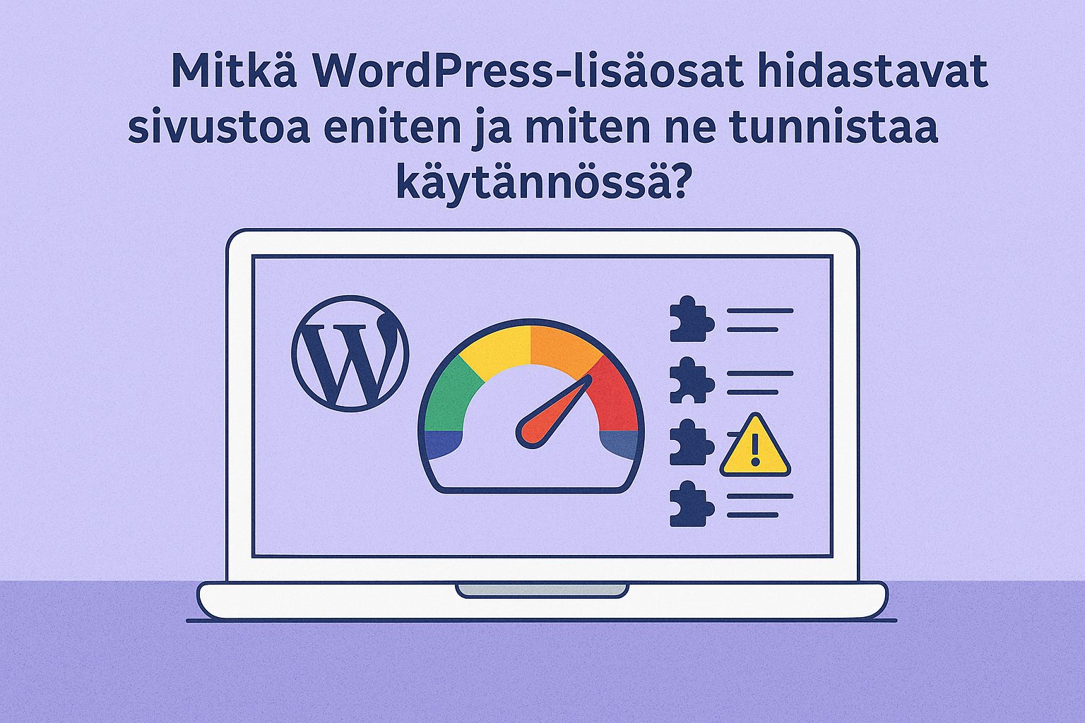 Mitkä WordPress-lisäosat hidastavat sivustoa eniten ja miten ne tunnistaa käytännössä?
