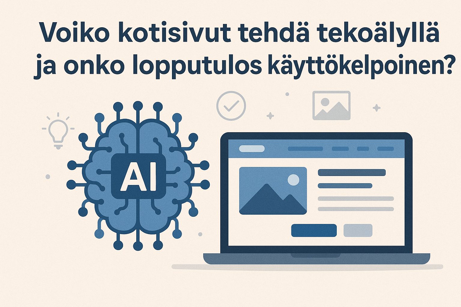Voiko kotisivut tehdä tekoälyllä ja onko lopputulos käyttökelpoinen?